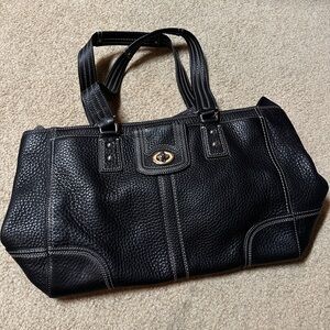 Coach Black Leather Shoulder Bag